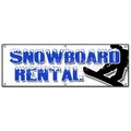 Signmission SNOWBOARD RENTAL BANNER SIGN skis poles boots lessons rent snow board B-72 Snowboard Rental